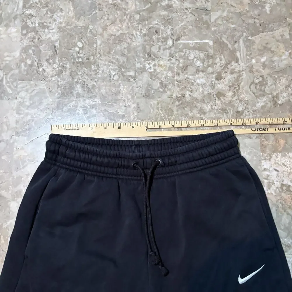 Nike Sweatpants Womens Small Black Phoenix Fleece High Waist Wide Leg IH1011
